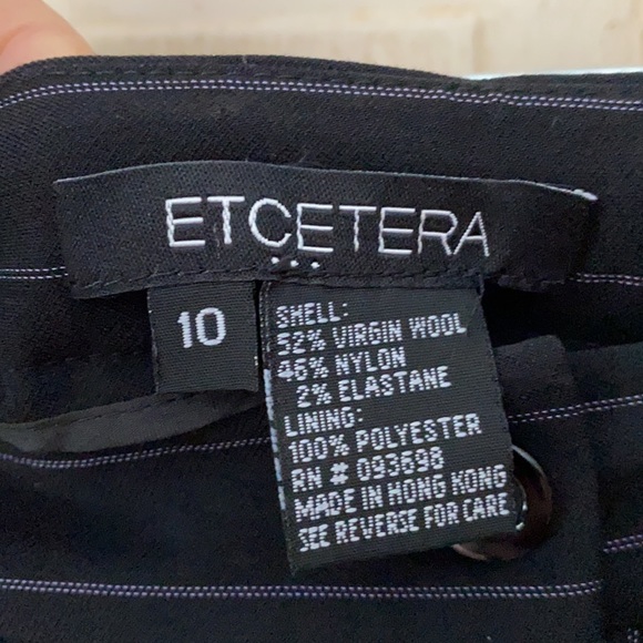 Etcetera black with purple pinstripe dress pants - Picture 3 of 4